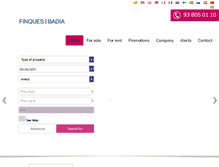 Tablet Screenshot of finquesbadia.com